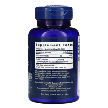 Life Extension, FLORASSIST Prebiotic Chewable, 60 Chewables UPC 737870220367 | HiLife Vitamins