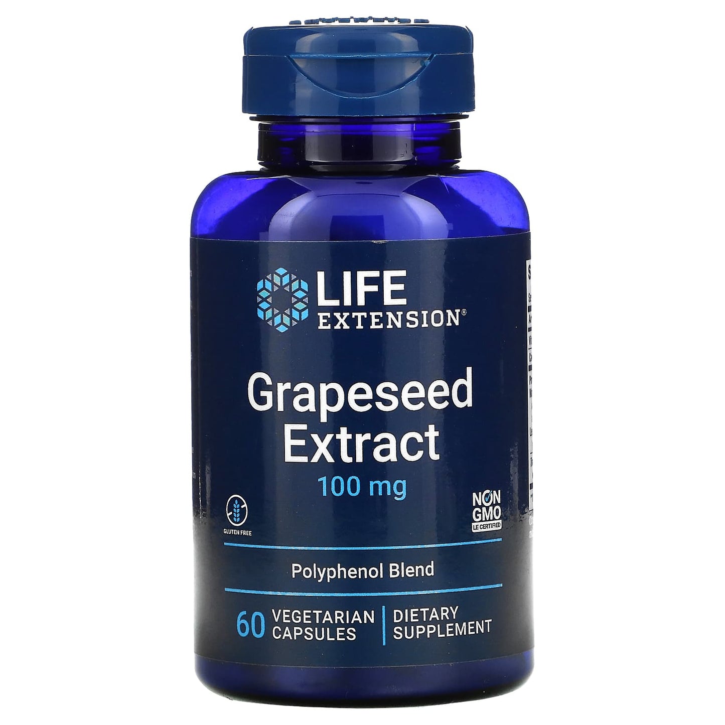 Life Extension, Grapeseed Extract, 100 mg, 60 Vegetarian Capsules UPC 737870221166 | HiLife Vitamins