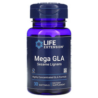 Life Extension, Mega GLA Sesame Lignans, 30 Softgels UPC 737870221838 | HiLife Vitamins