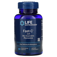 Life Extension, Fast-C® and Bio-Quercetin® 60 vegetarian tablets UPC 737870222965 | HiLife Vitamins