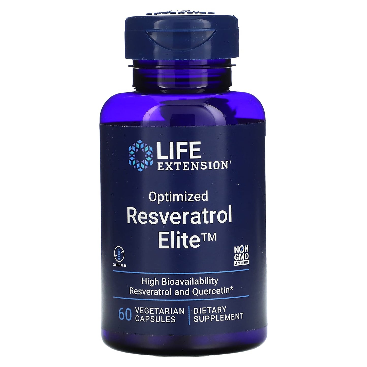 Life Extension, Optimized Resveratrol Elite, 60 Capsules UPC 737870223061 | HiLife Vitamins