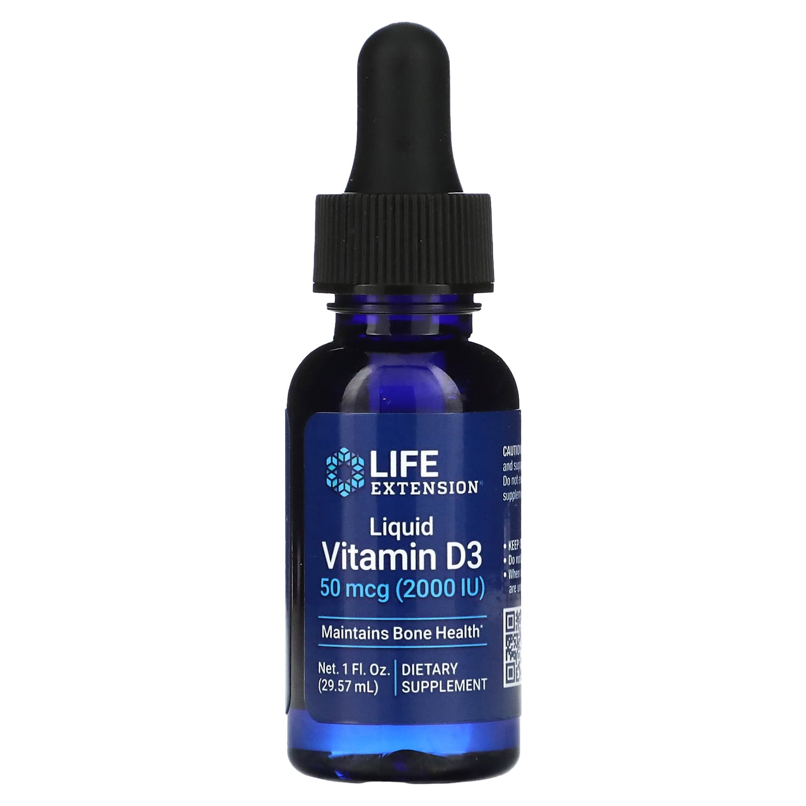 Life Extension, Liquid Vitamin D3 50 mcg (2000 IU), 29.57 ml UPC 737870224419 | HiLife Vitamins