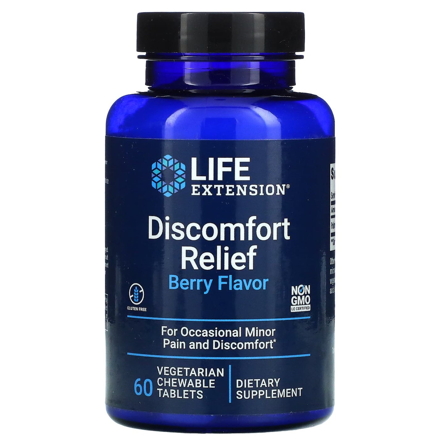 Life Extension, Discomfort Relief, Berry, 60 Chewables UPC 737870230366 | HiLife Vitamins