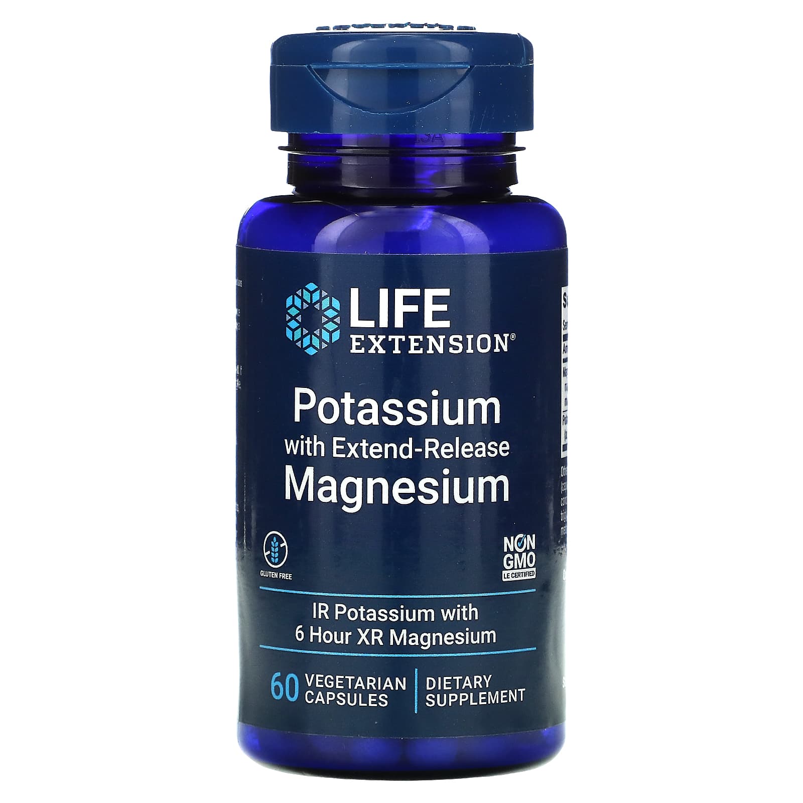 Life Extension, Potassium with Extend-Release Magnesium, 60 Capsules UPC 737870230960 | HiLife Vitamins