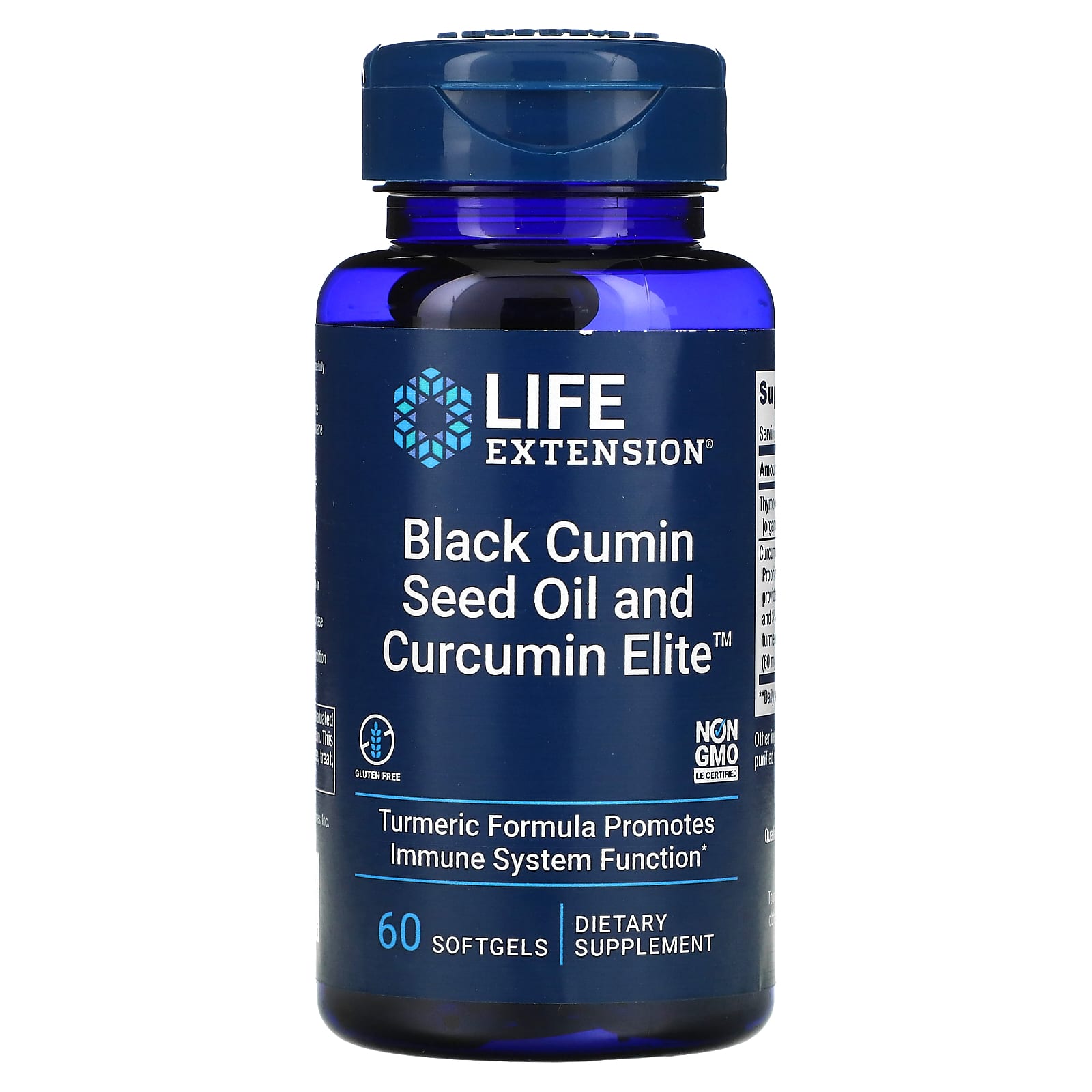 Life Extension, Black Cumin Seed Oil and Curcumin Elite™ , 60 Softgels UPC 737870231066 | HiLife Vitamins