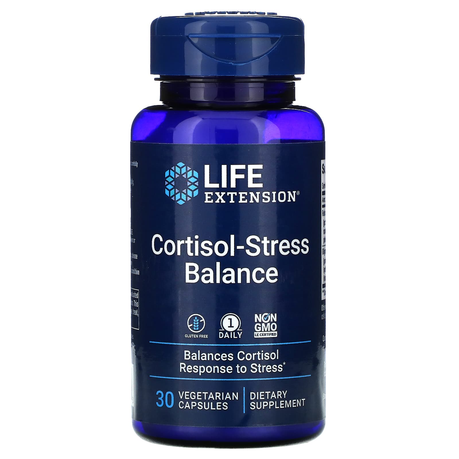 Life Extension, Cortisol-Stress Balance, 30 Vegetarian Capsules UPC 737870231233 | HiLife Vitamins