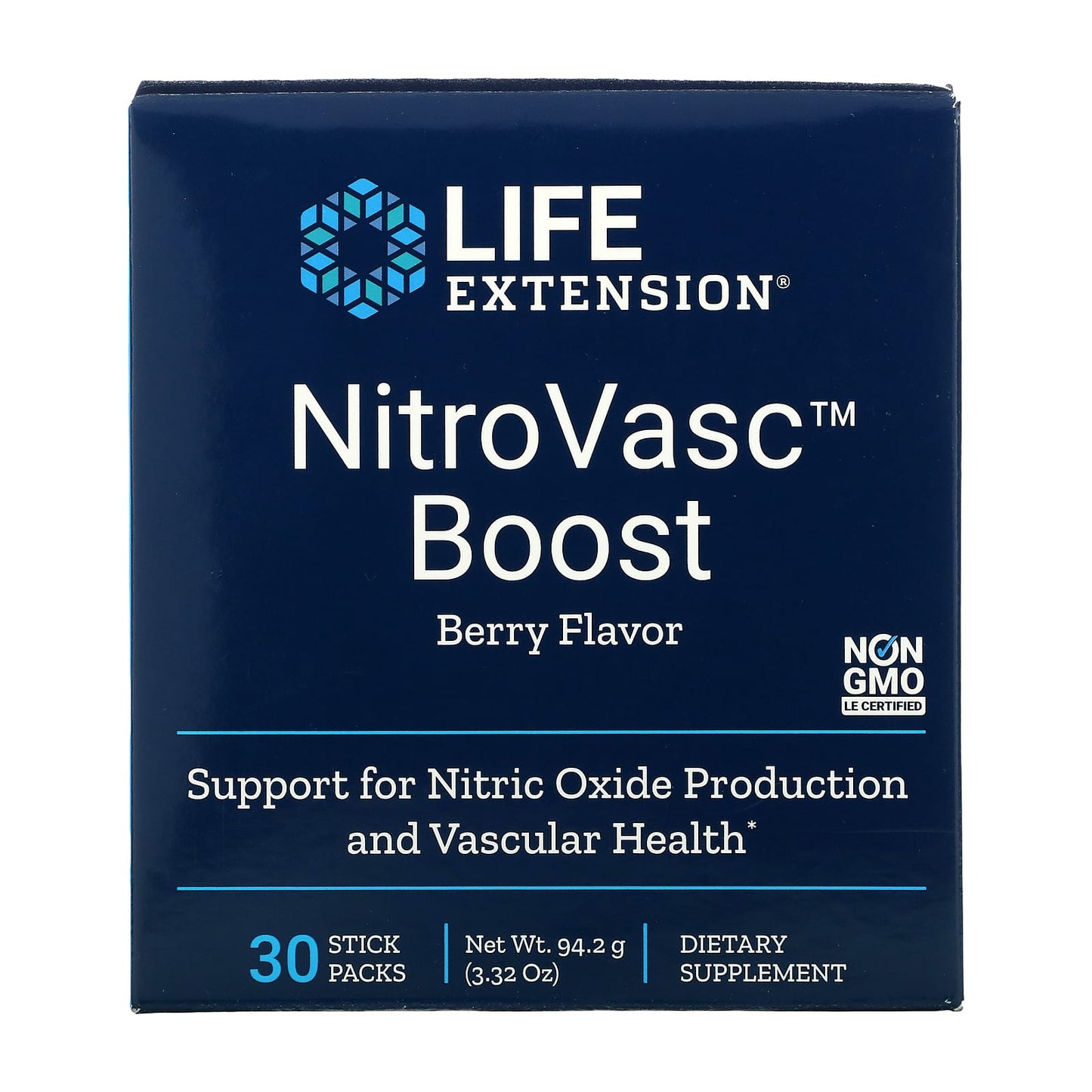 Life Extension, NitroVasc Boost, Berry Flavor, 30 STICK PACKS - 737870232001 | Hilife Vitamins