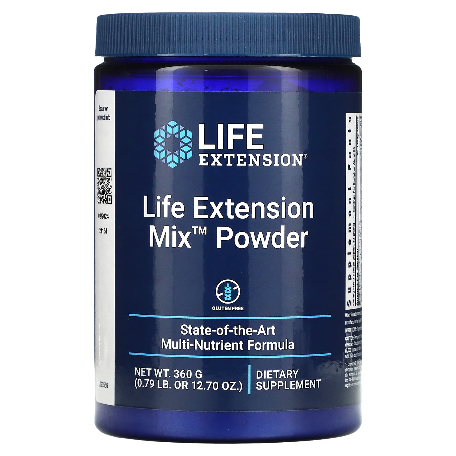 Life Extension, Mix Powder, 0.79 lbs (360 g) UPC 737870235613 | HiLife Vitamins