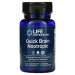 Life Extension, Quick Brain Nootropic, 30 Vegetarian Capsules UPC 737870240631 | HiLife Vitamins