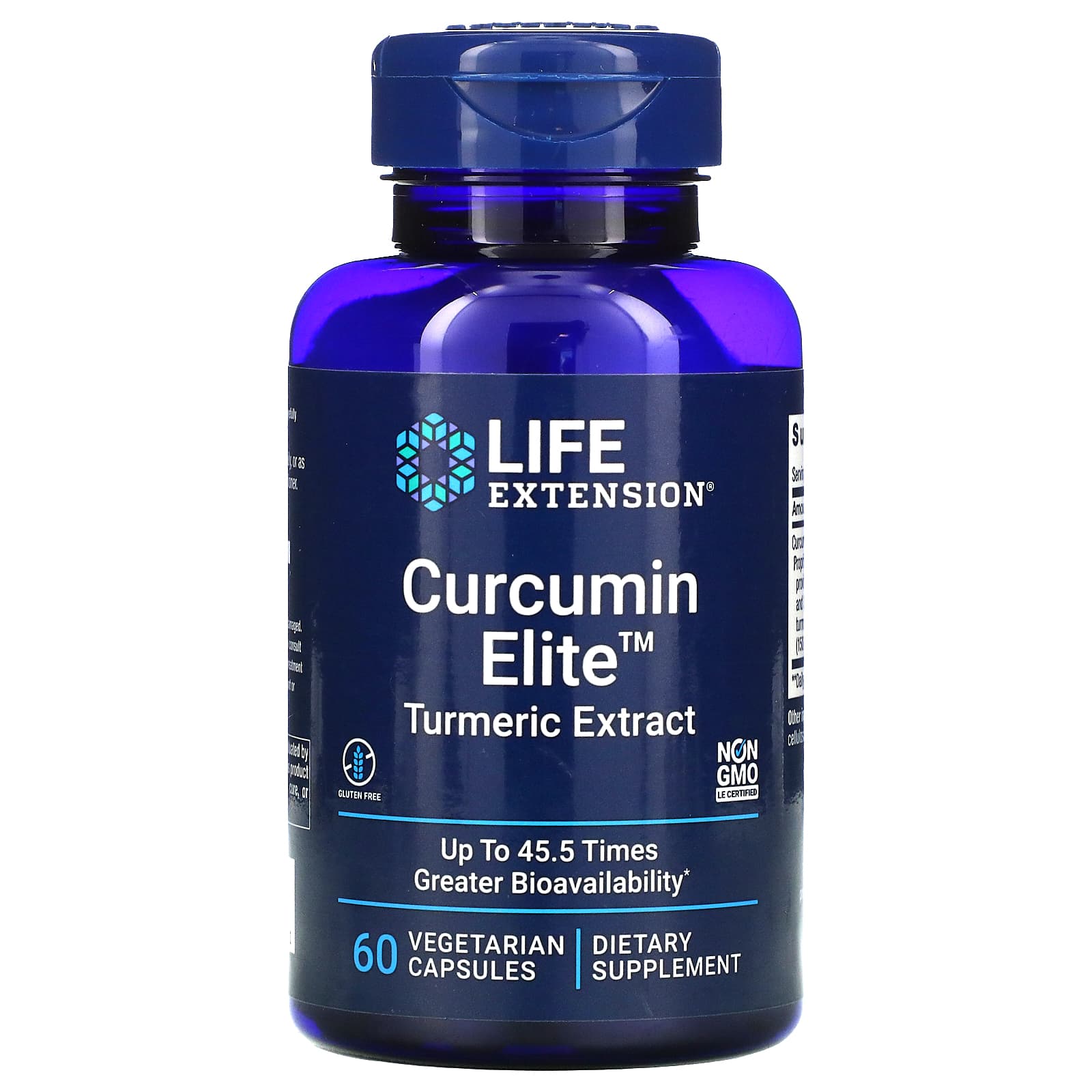 Life Extension, Curcumin Elite, Turmeric Extract, 60 Vegetarian Capsules UPC 737870240761 | HiLife Vitamins