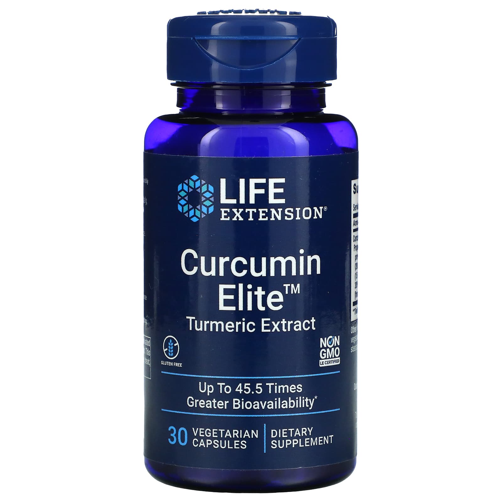 Life Extension, Curcumin Elite, Turmeric Extract, 30 Vegetarian Capsules UPC 737870246732 | HiLife Vitamins