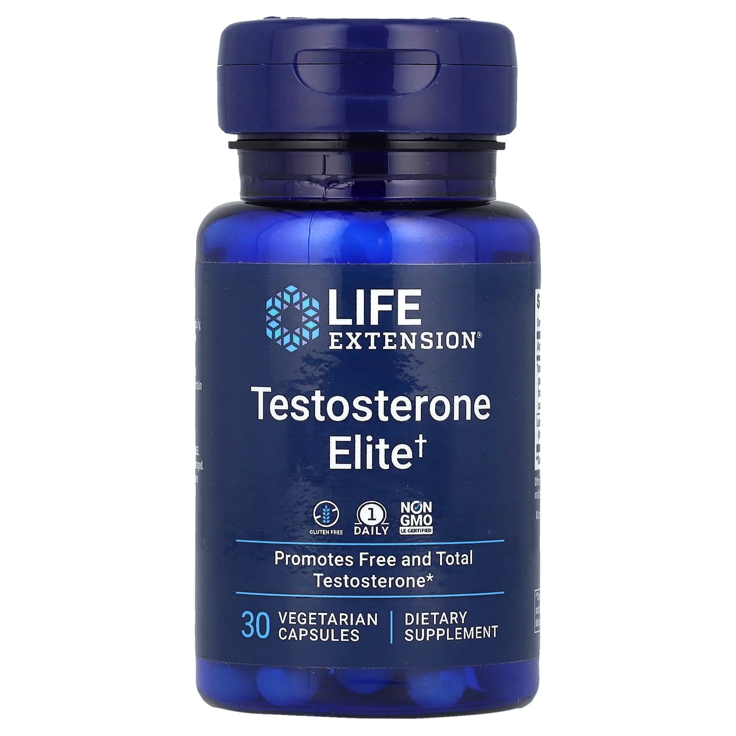 Life Extension, Testosterone Elite, 30 vegetarian capsules UPC 737870250036 | HiLife Vitamins