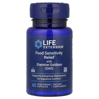 Life Extension, Food Sensitivity Relief with Diamine Oxidase (DAO), 4.3 mg, 60 Vegetarian Capsules - 737870253365