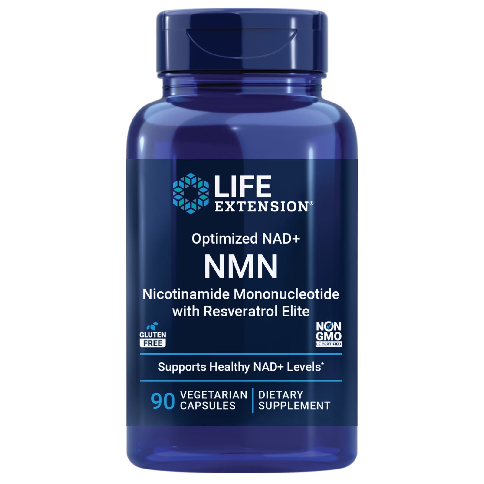Life Extension, NMN Nicotinamide Mononucleotide with Resveratrol Elite™, 90 Vegetarian Capsules UPC 737870255994