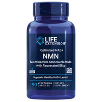 Life Extension, NMN Nicotinamide Mononucleotide with Resveratrol Elite™, 90 Vegetarian Capsules UPC 737870255994