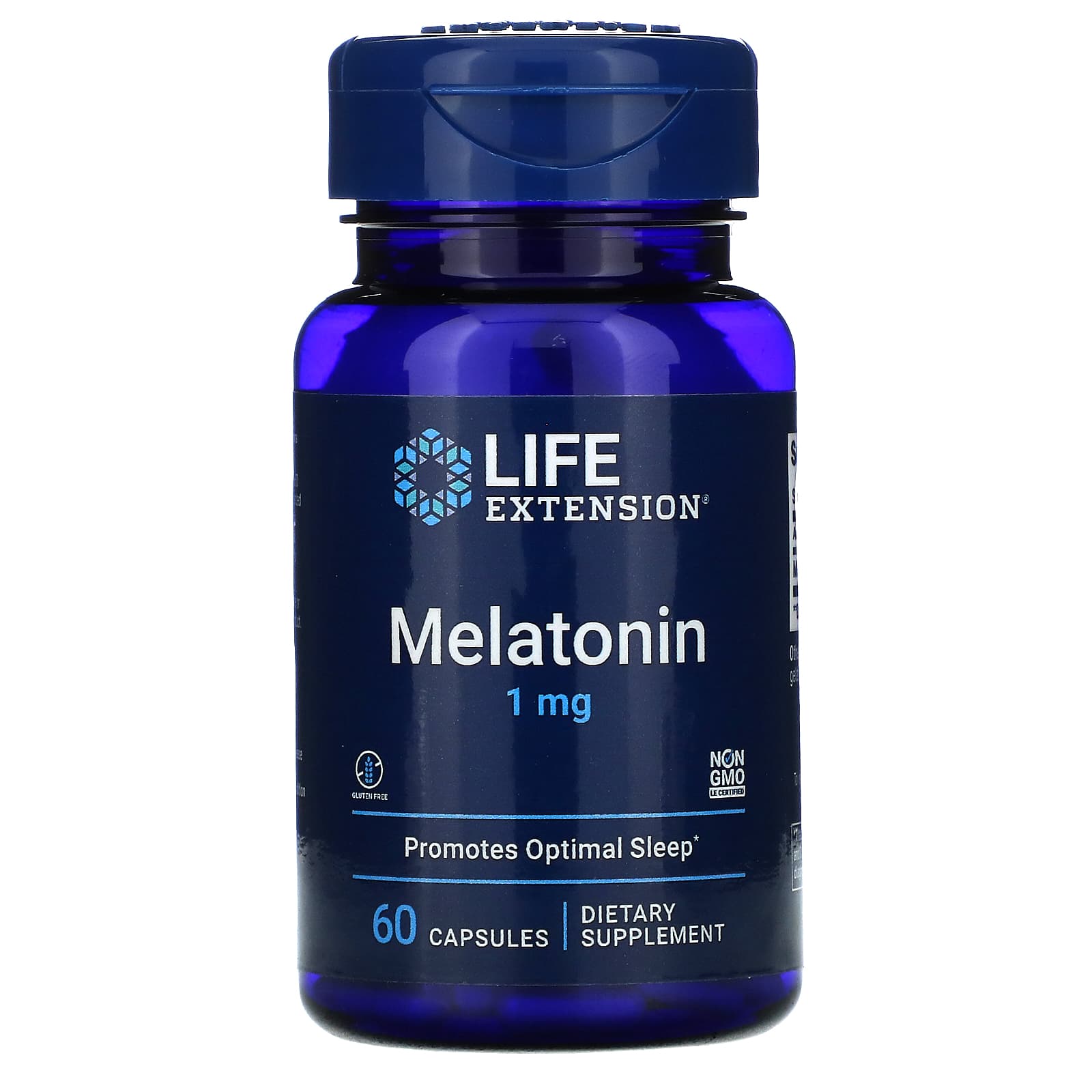 Life Extension, Melatonin, 1 mg, 60 Capsules UPC 737870329060 | HiLife Vitamins