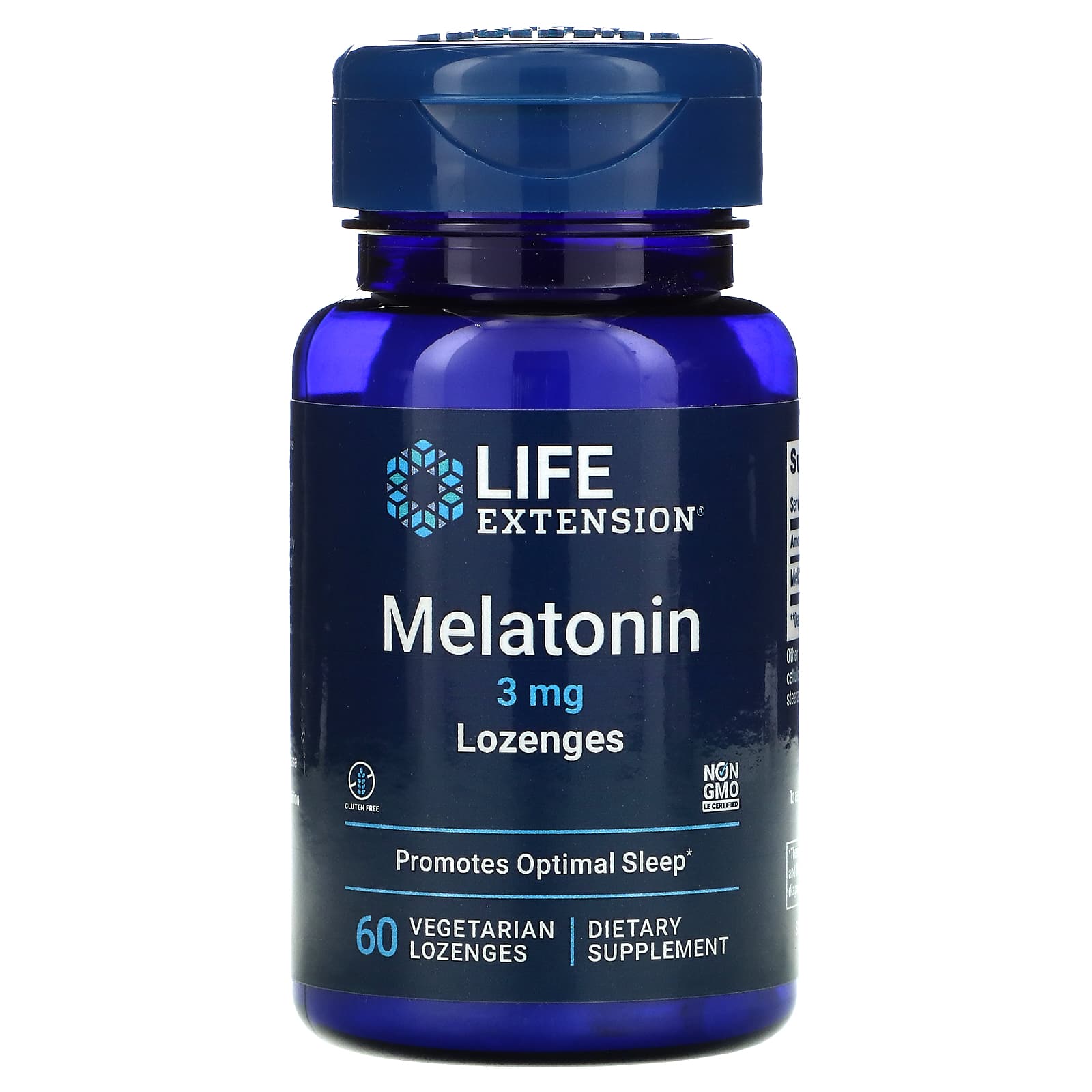 Life Extension, Melatonin, 3 mg, 60 Lozenges UPC 737870332060 | HiLife Vitamins