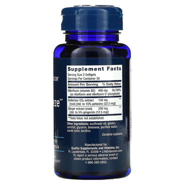 Life Extension, Migra-Eeze, 60 Softgels UPC 737870709060 | HiLife Vitamins
