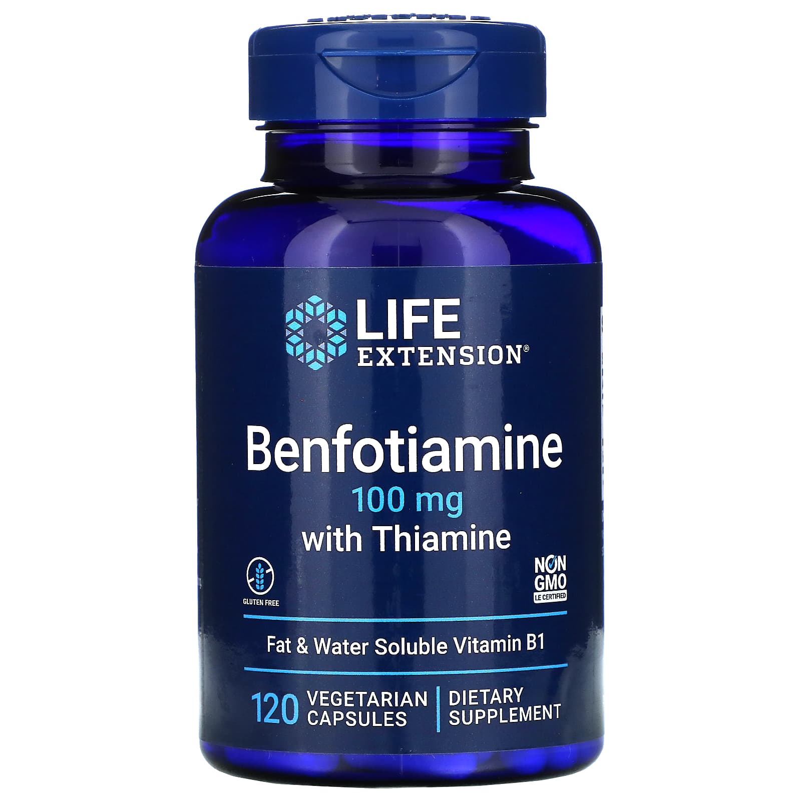 Life Extension, Benfotiamine with Thiamine, 120 Capsules UPC 737870920120 | HiLife Vitamins