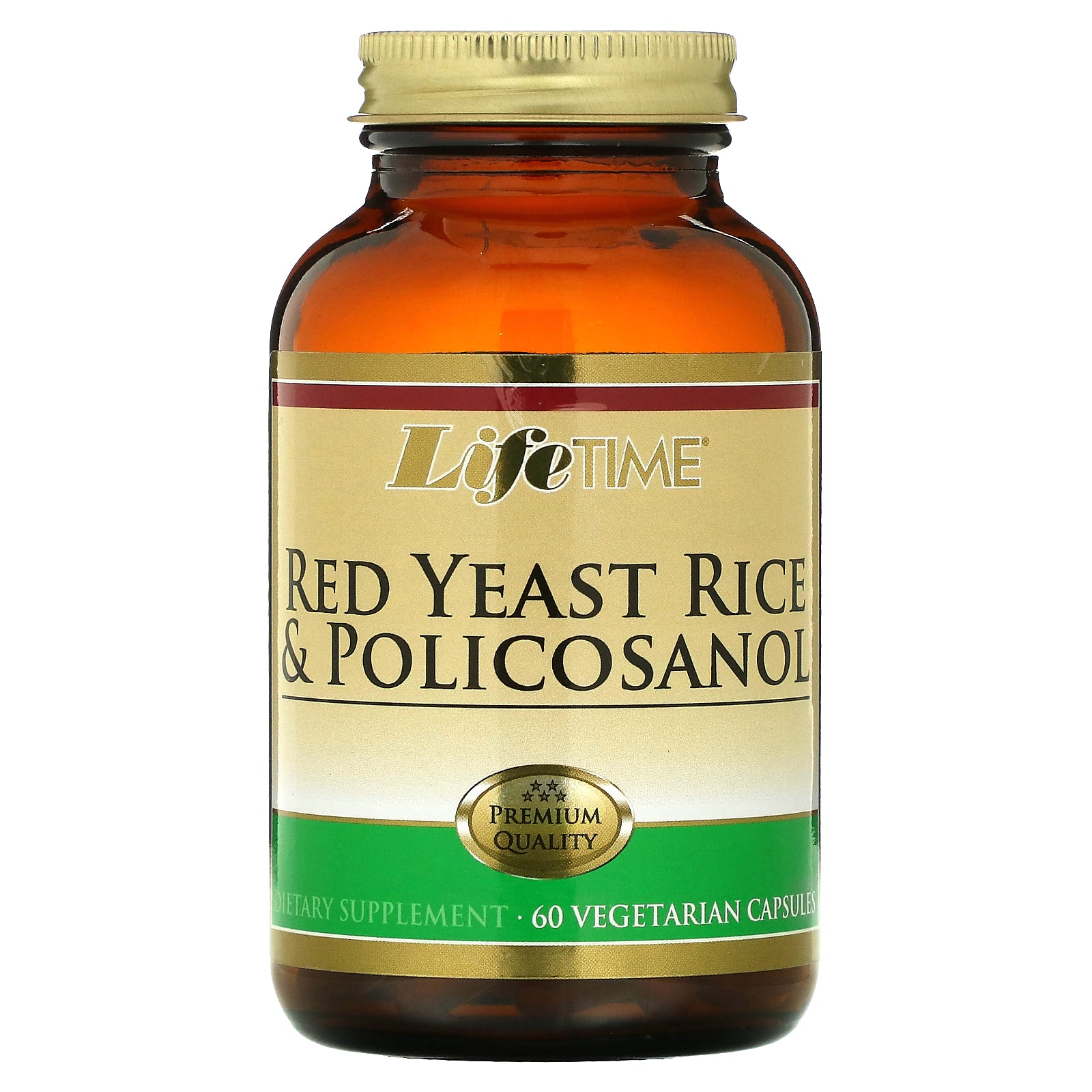 Lifetime, Red Yeast Rice & Policosanol, 60 Vegetarian Capsules UPC 053232290114 | HiLife Vitamins