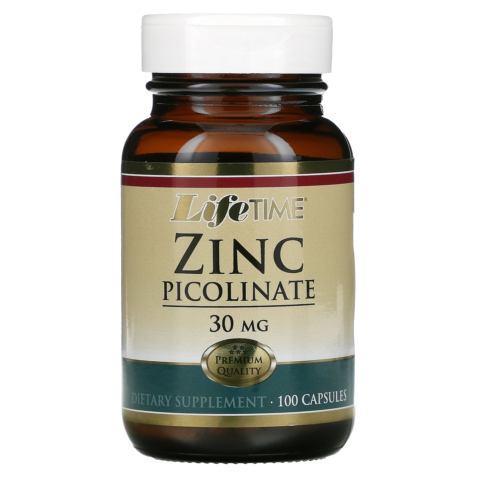 Lifetime, Zinc Picolinate, 30 mg, 100 Capsules UPC 053232401213 | HiLife Vitamins