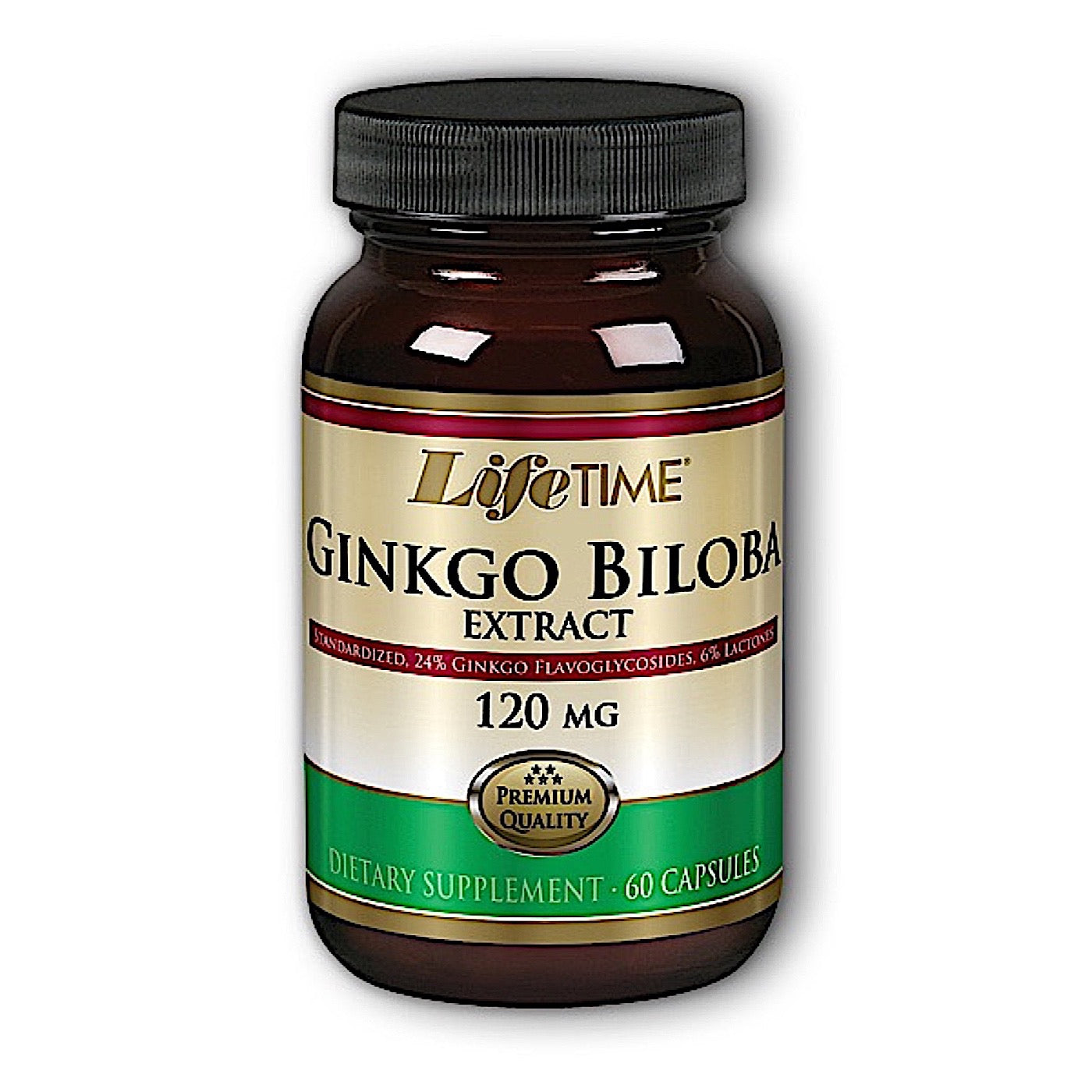 Lifetime, Ginkgo Biloba Extract, 60 Capsules UPC 053232788116 | HiLife Vitamins