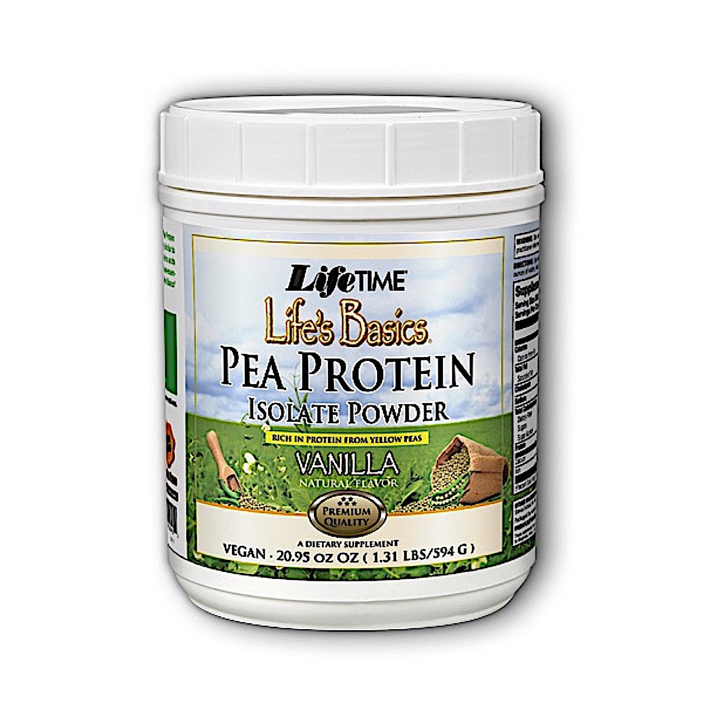 Lifetime, Life's Basics Pea Protein Vanilla, 1.2 UPC 053232900402 | HiLife Vitamins