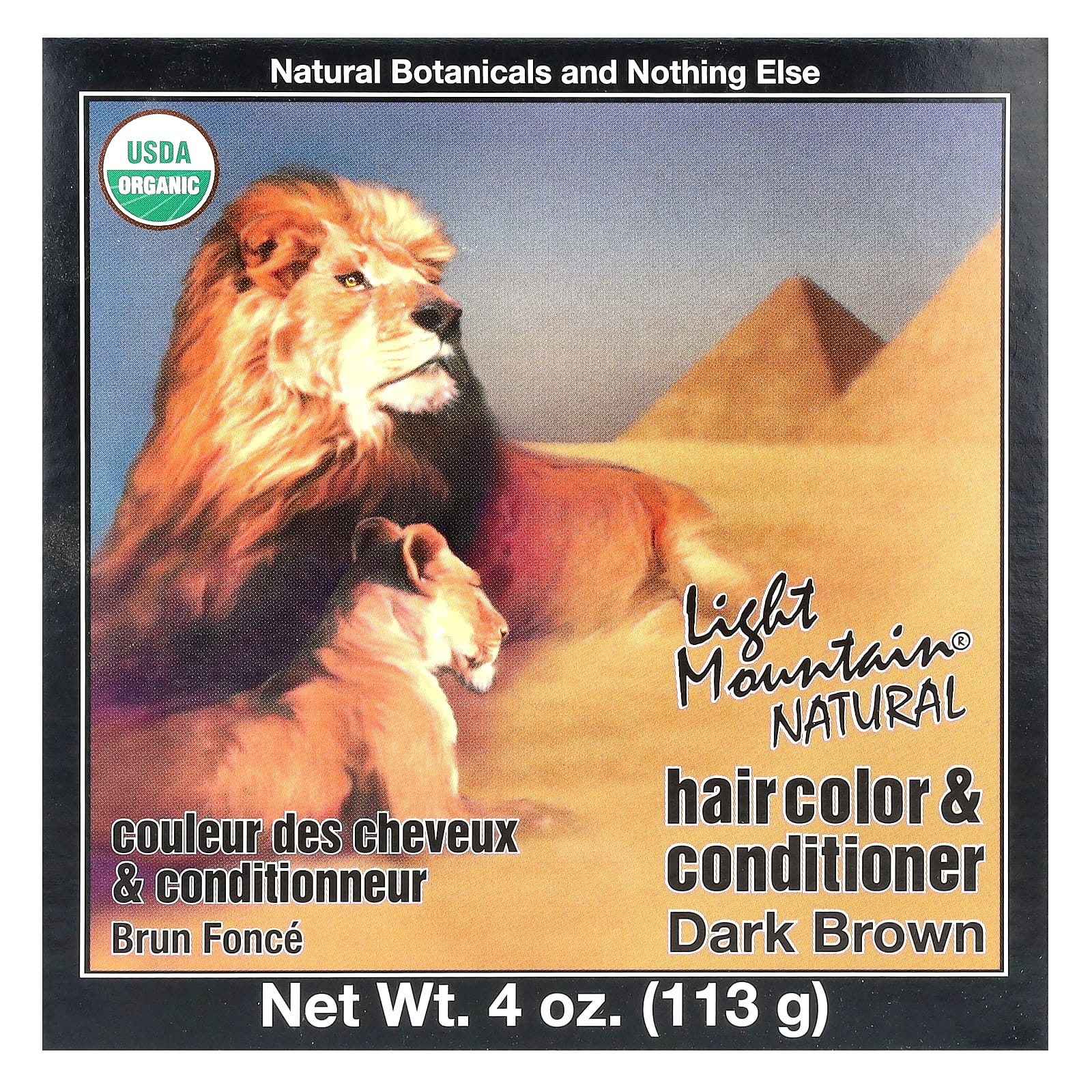 Light Mountain Henna, Haircolor Brown-Dark, 4 Oz UPC 049347003756 | Hilife Vitamins