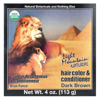 Light Mountain Henna, Haircolor Brown-Dark, 4 Oz UPC 049347003756 | Hilife Vitamins