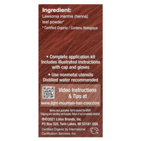 Light Mountain Henna, Hair Color Red, 4 Oz UPC 077014100033 | Hilife Vitamins