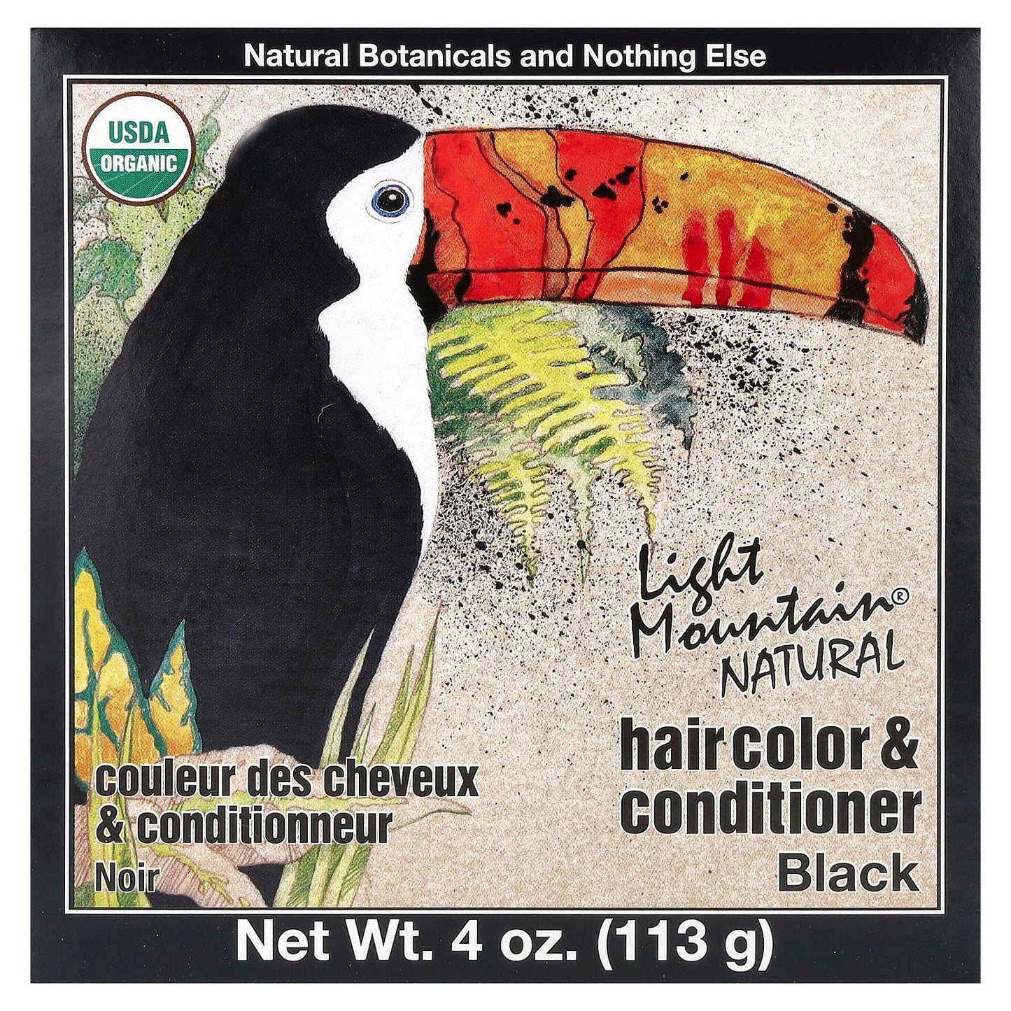 Light Mountain Henna, Haircolor Black, 4 Oz UPC 077014100088 | Hilife Vitamins
