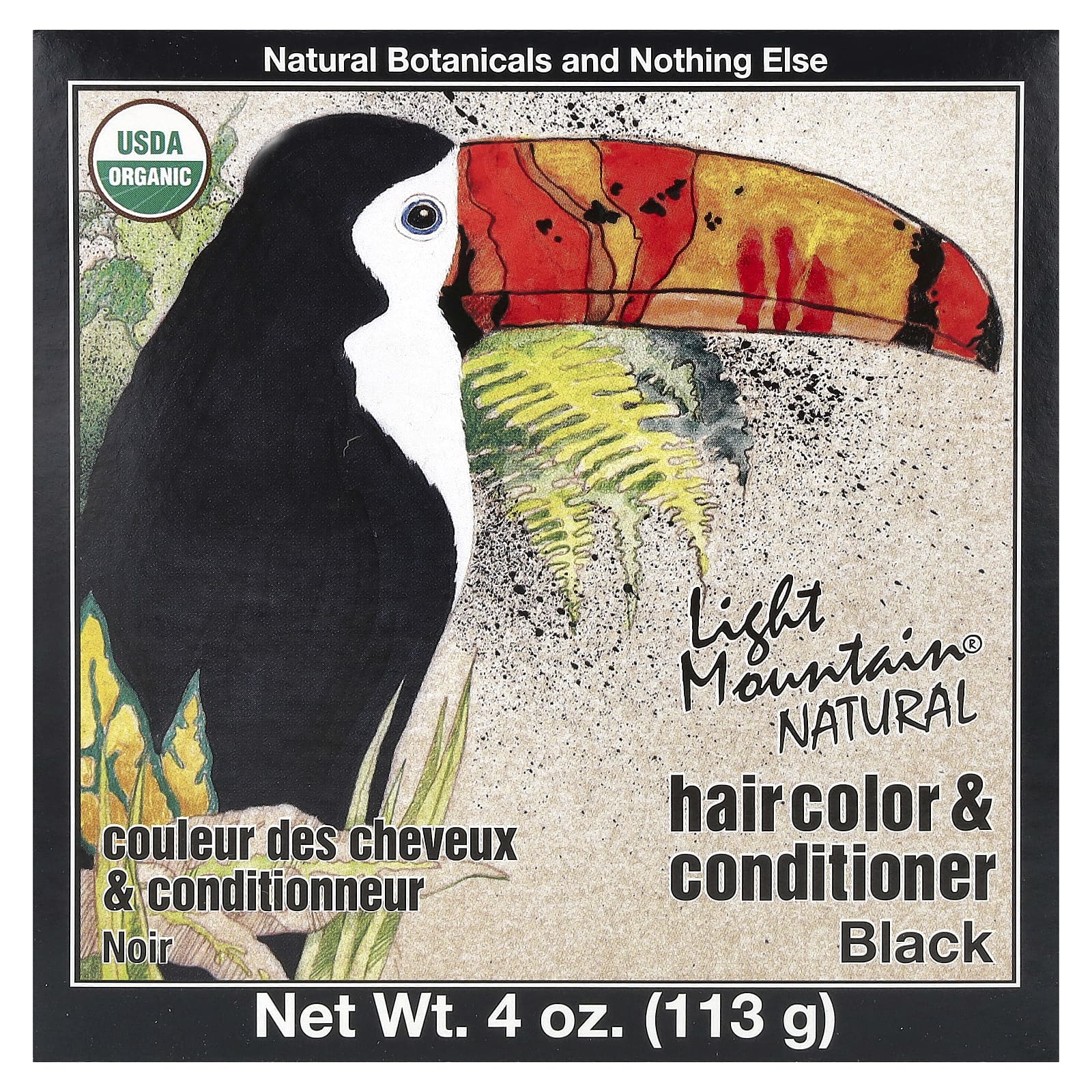 Light Mountain Henna, Haircolor Black, 4 Oz UPC 077014100088 | Hilife Vitamins