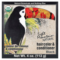 Light Mountain Henna, Haircolor Black, 4 Oz UPC 077014100088 | Hilife Vitamins