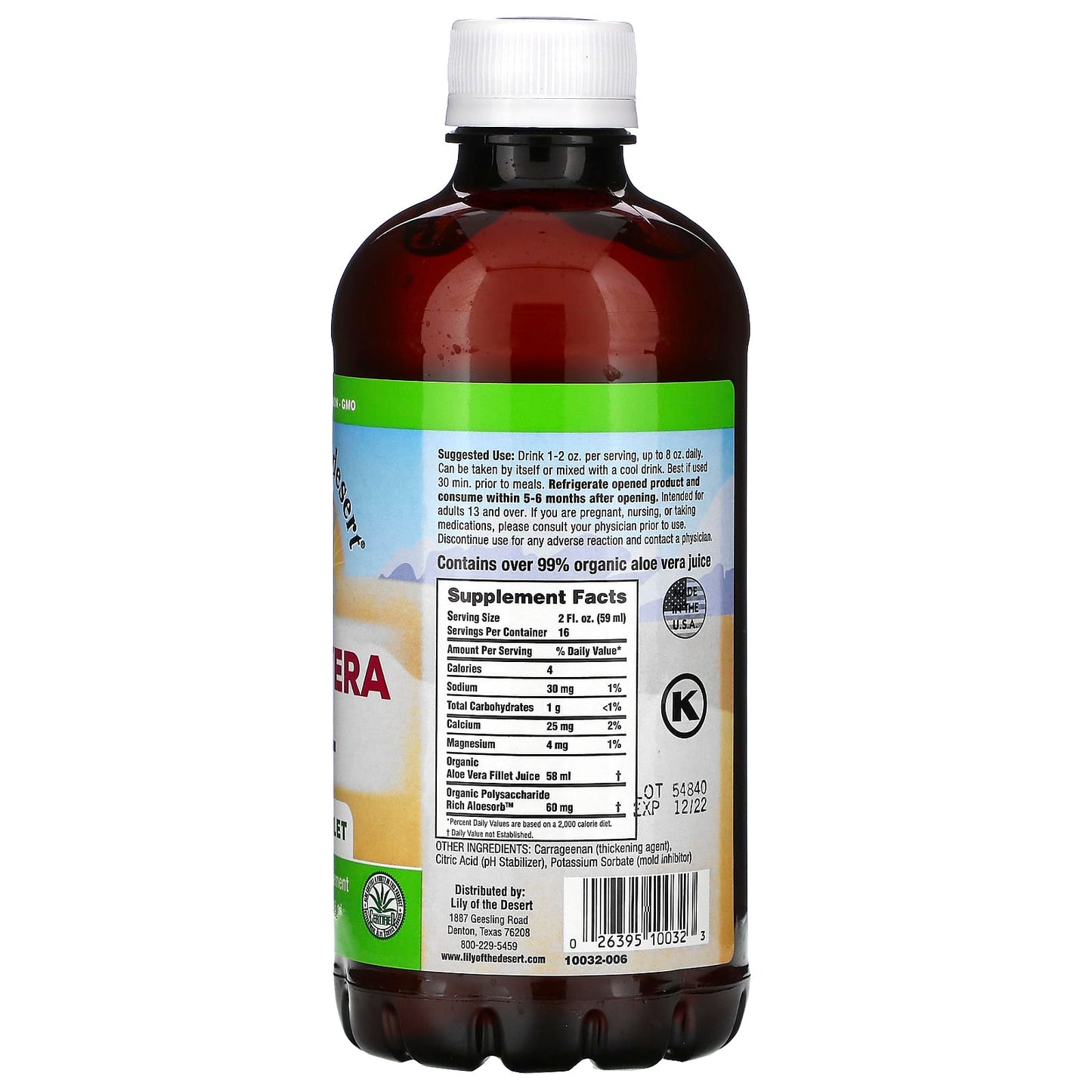 Lily Of The Desert, Aloe Vera Gel, 32 Oz UPC 026395100323 | Hilife Vitamins