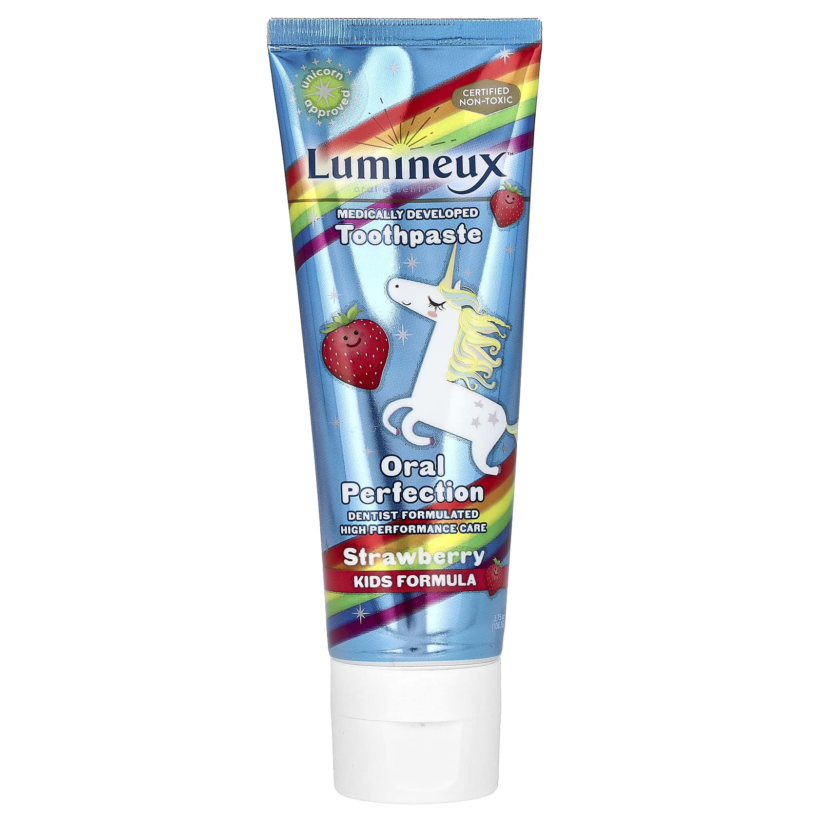 Lumineux Oral Essentials, Medically Developed Toothpaste, Kids Formula, Strawberry, 3.75 oz (106.3 g) UPC 852412007012 | HiLife Vitamins