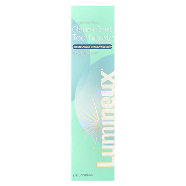 Lumineux Oral Essentials, Clean & Fresh Toothpaste, Mint, 3.75 fl oz (106.3 g) UPC 860124000160 | HiLife Vitamins