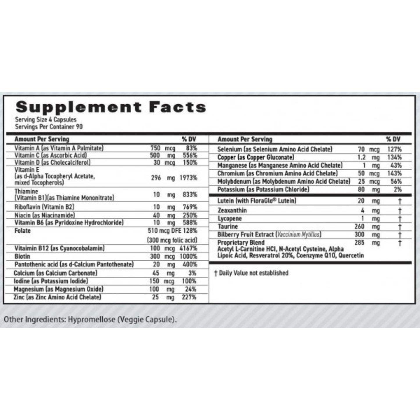 Lunovus, Maxivision Whole Body Formula, AREDS 2 Formula, 360 Capsules - 850014590246 | Hilife Vitamins