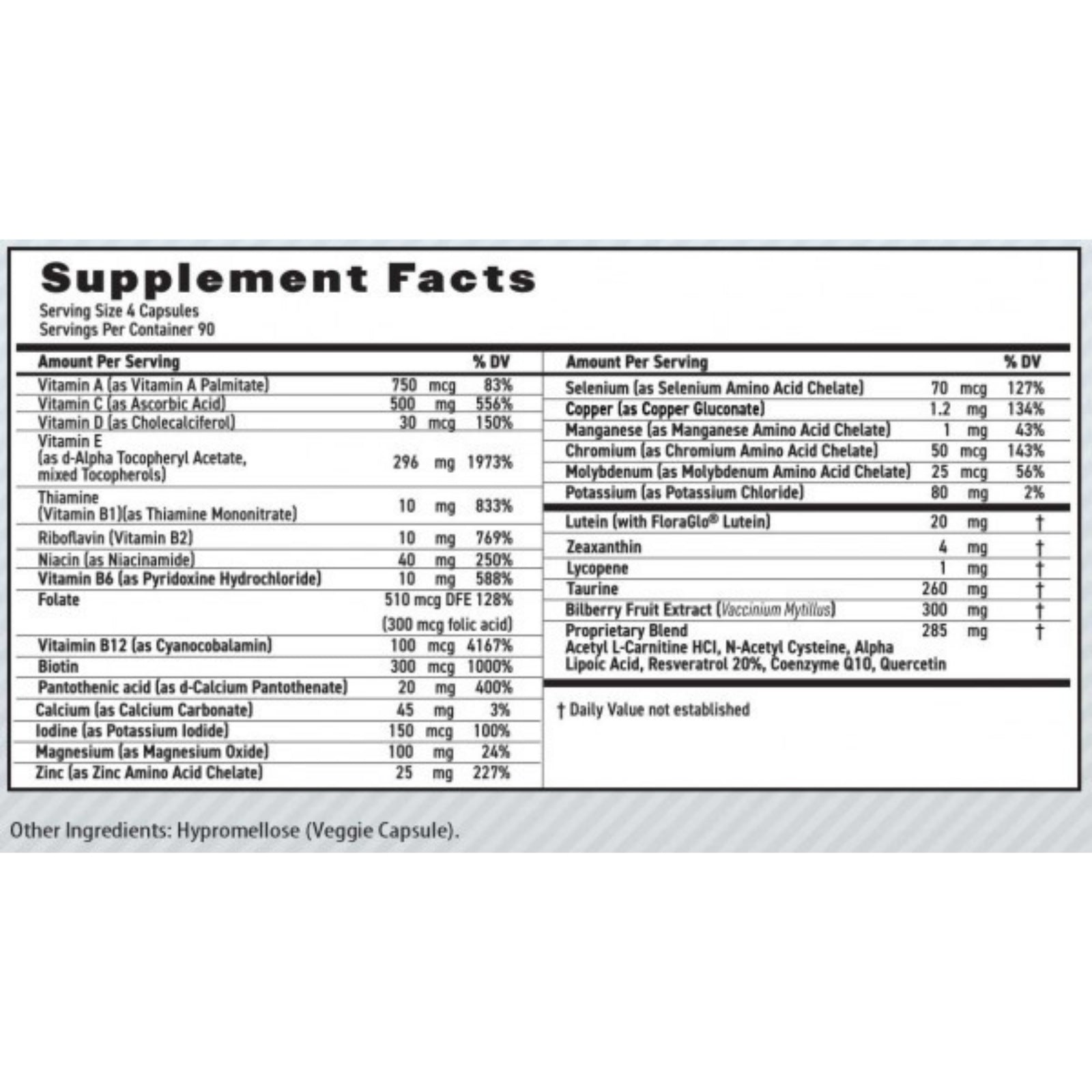 Lunovus, Maxivision Whole Body Formula, AREDS 2 Formula, 360 Capsules - 850014590246 | Hilife Vitamins