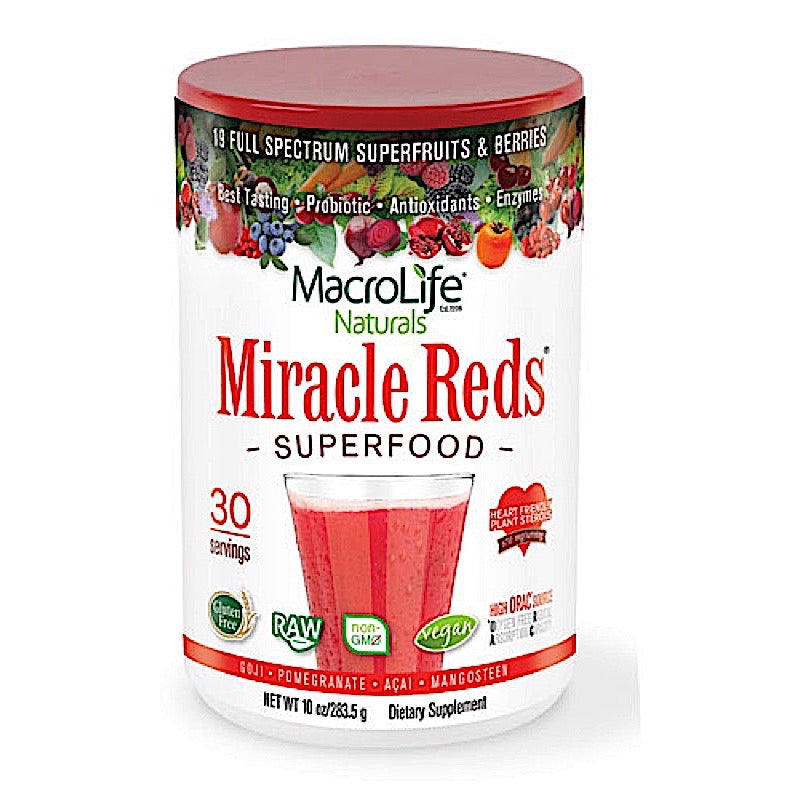 Macrolife Naturals, Miracle Reds 30 Servings, 10 Oz UPC 852434001036 | Hilife Vitamins