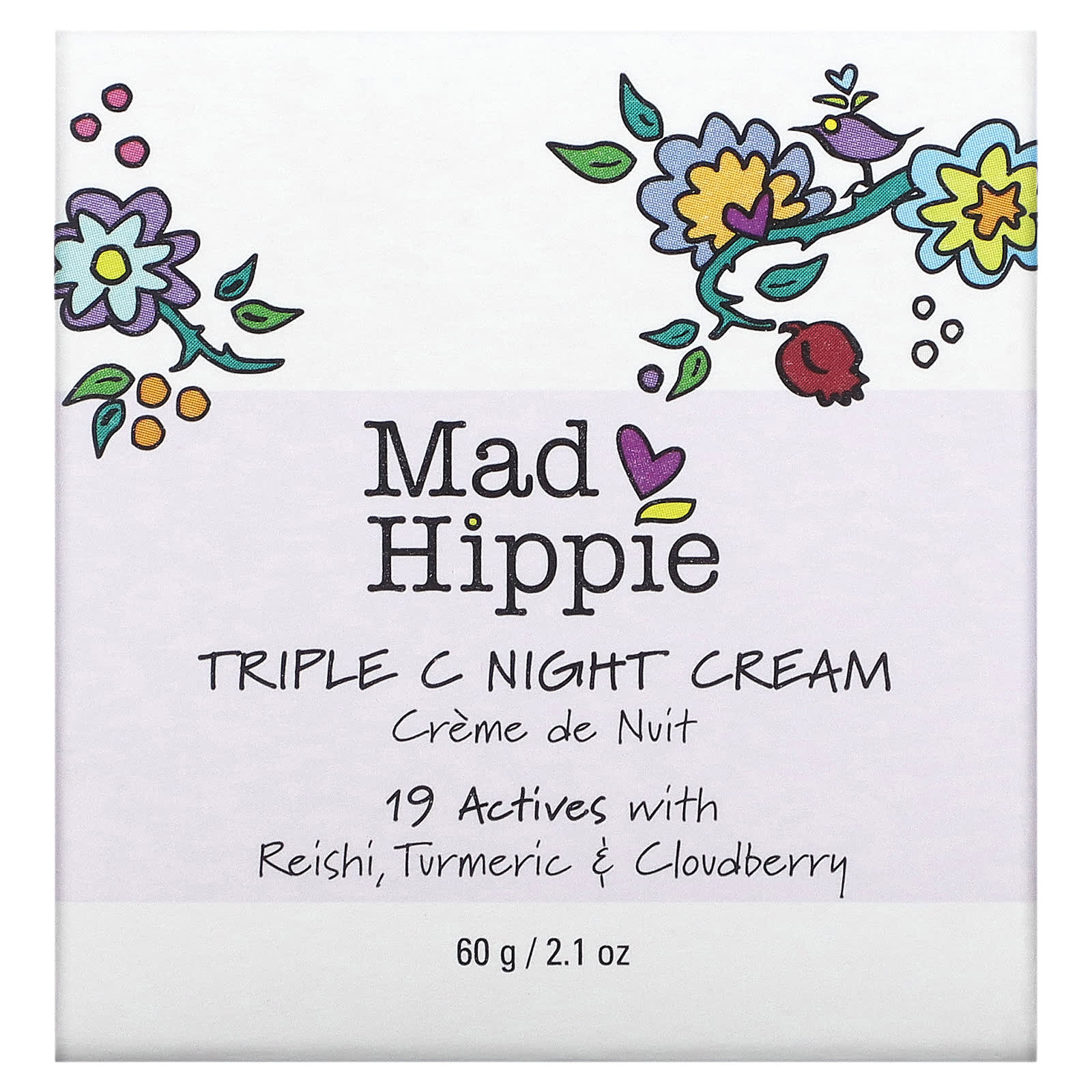 MAD HIPPIE SKIN CARE PRODUCTS, Triple C Night Cream, 2.1 Oz UPC 672975192143 | Hilife Vitamins