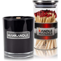 Majestic Zen, ManKandle Glass Candle & Kandle Matches, Gift Set UPC 850020286454 | HiLife Vitamins