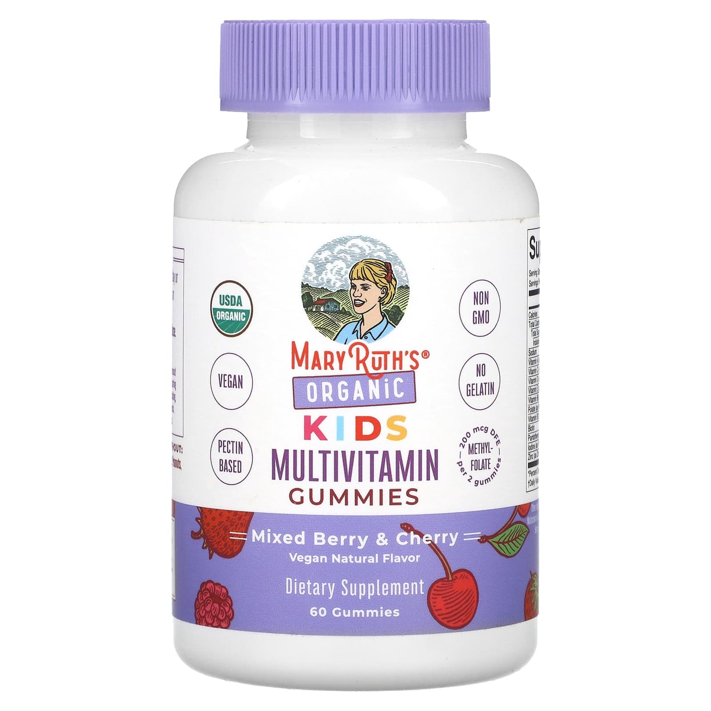 MaryRuth's, Organic Kids Multivitamin Gummies, Mixed Berry & Cherry, 60 Gummies UPC 810104620291 | HiLife Vitamins