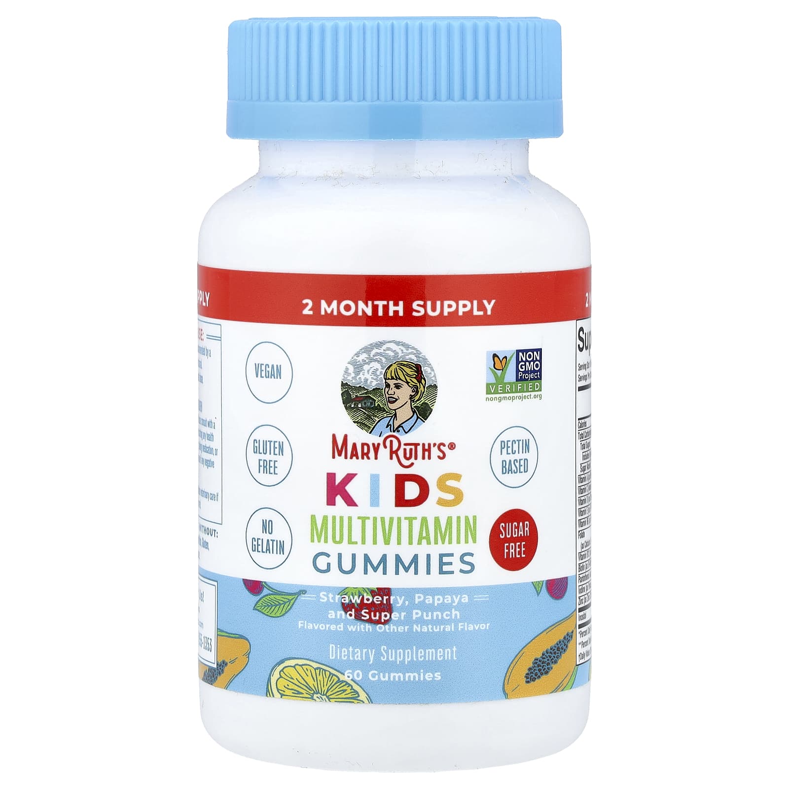 MaryRuth's, Kids Multivitamin Gummies, Strawberry, Papaya and Super Punch, 60 Gummies UPC 856645008389 | HiLife Vitamins