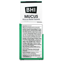 Medinatura, BHI Mucus, 100 Tablets UPC 787647100088 | Hilife Vitamins
