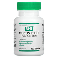 Medinatura, BHI Mucus, 100 Tablets UPC 787647100088 | Hilife Vitamins