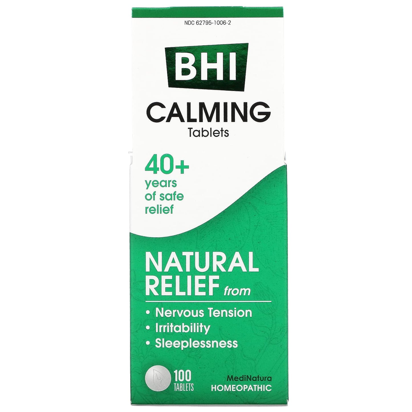 Medinatura, BHI Calming, 100 Tablets UPC 787647100101 | Hilife Vitamins