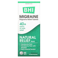 Medinatura, BHI Migraine, 100 Tablets UPC 787647100323 | Hilife Vitamins