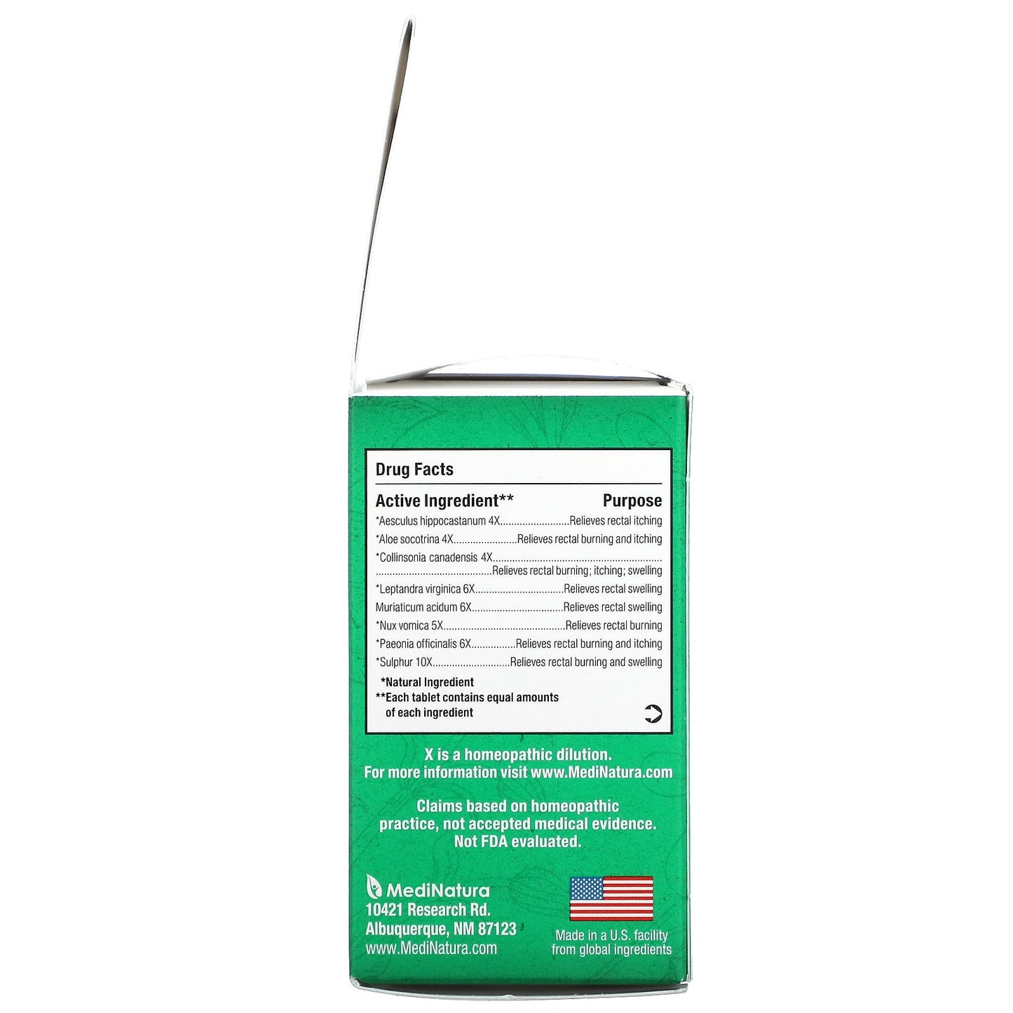 Medinatura, BHI Hemorrhoid, 100 Tablets UPC 787647100354 | Hilife Vitamins