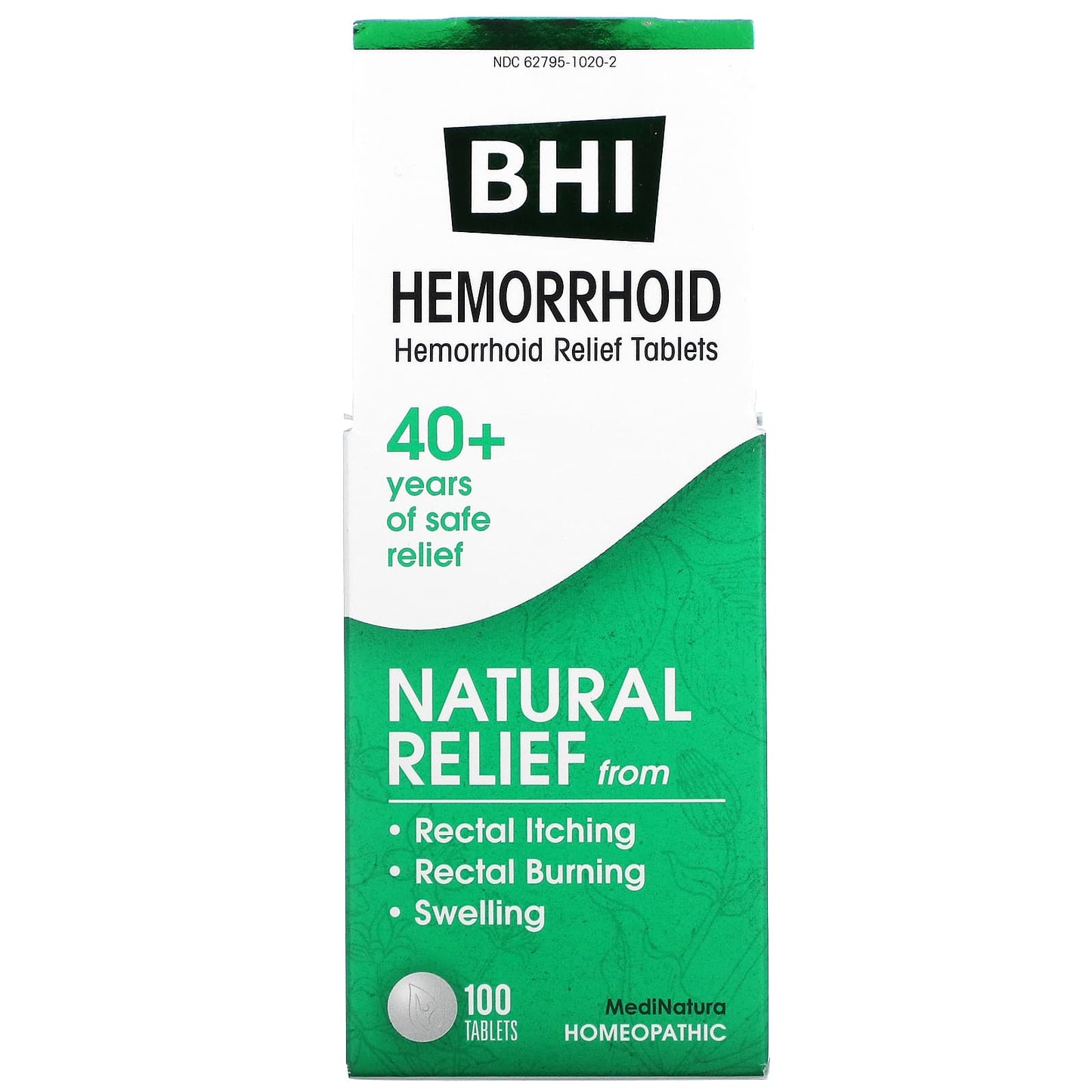 Medinatura, BHI Hemorrhoid, 100 Tablets UPC 787647100354 | Hilife Vitamins