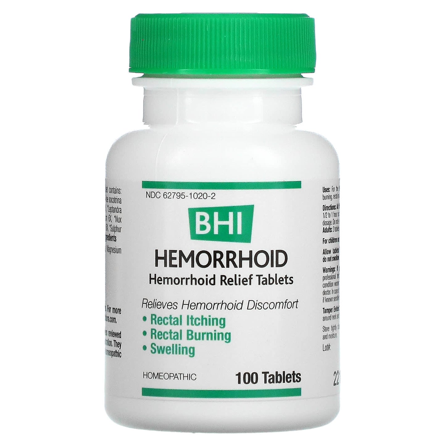 Medinatura, BHI Hemorrhoid, 100 Tablets UPC 787647100354 | Hilife Vitamins